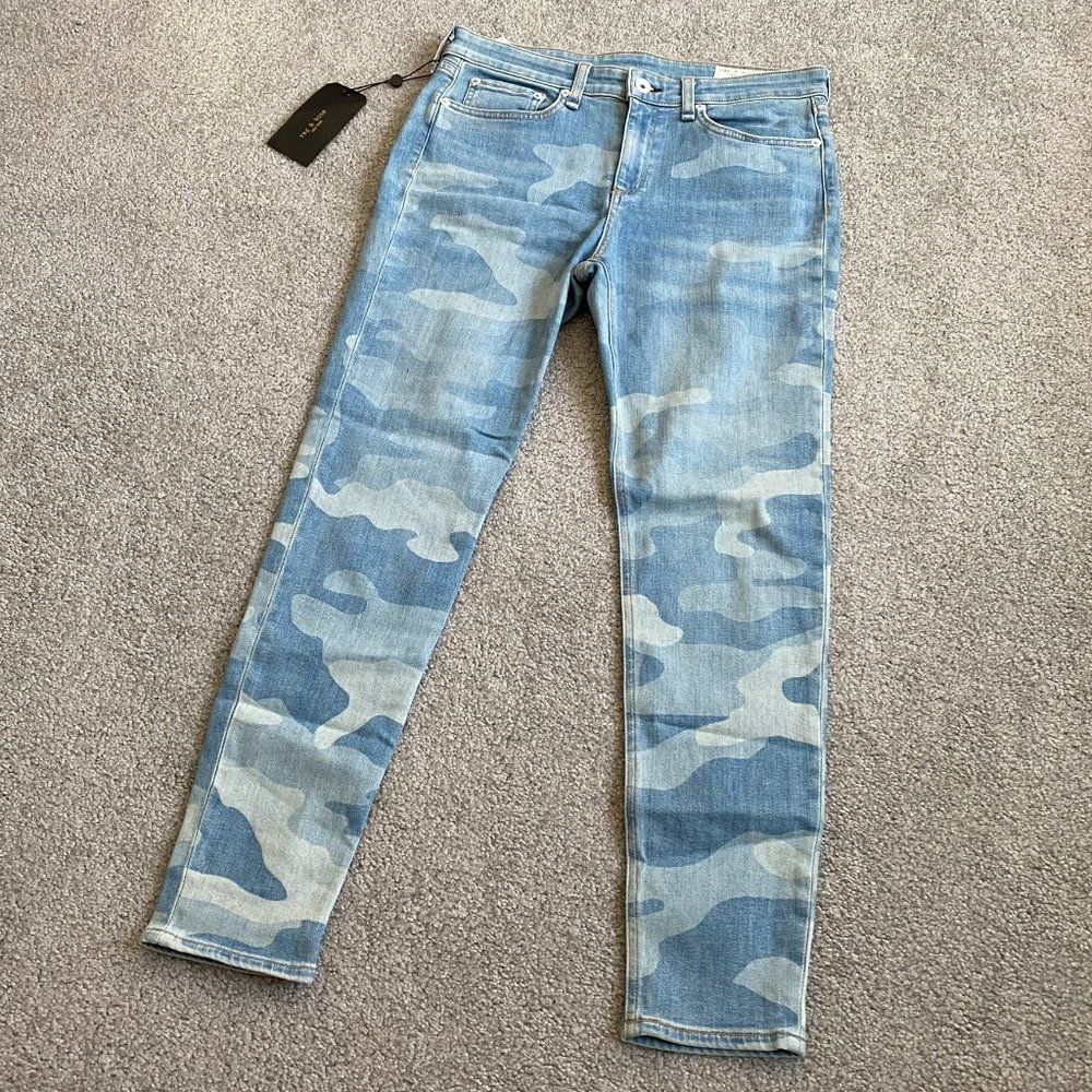 Rag & Bone Faded Camo Cate Mid-rise Ankle Skinny Stretchy US 29 - Q1502